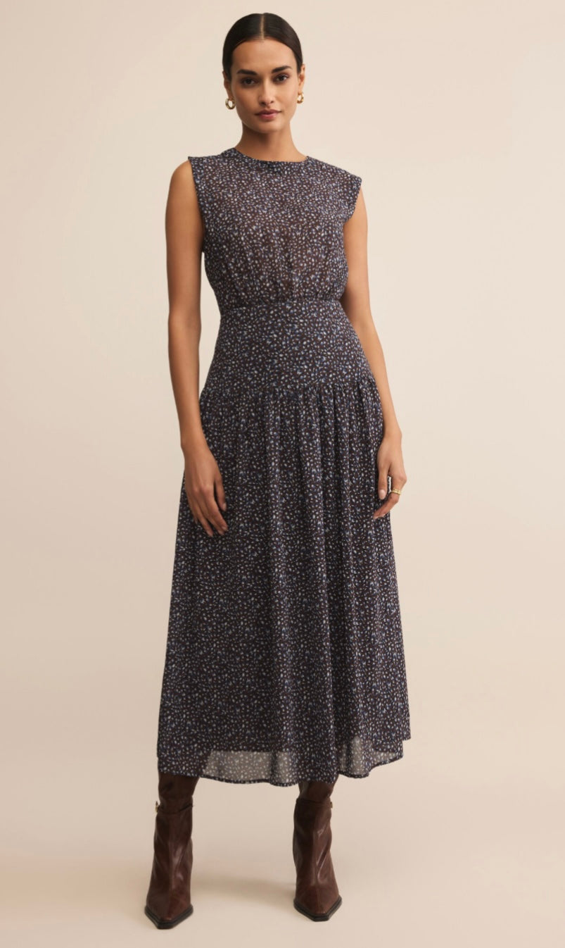 embroidered knit dresses ALLOVER CRYSTAL MIDI DRESS – David Koma Color:PEACOCK BLUE (cotton) bridesmaid_dresses Christmas Printed Round Neck