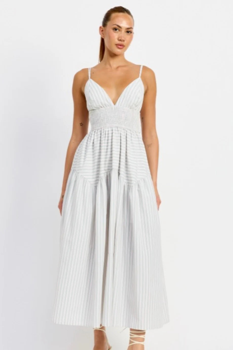 en Saison Haisley Stripe Maxi Dress Large