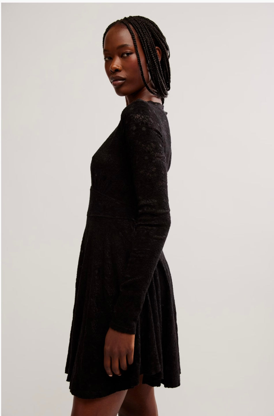 knee length dresses for ladies Free People Women's All Yours Mini Dress, Black, Medium