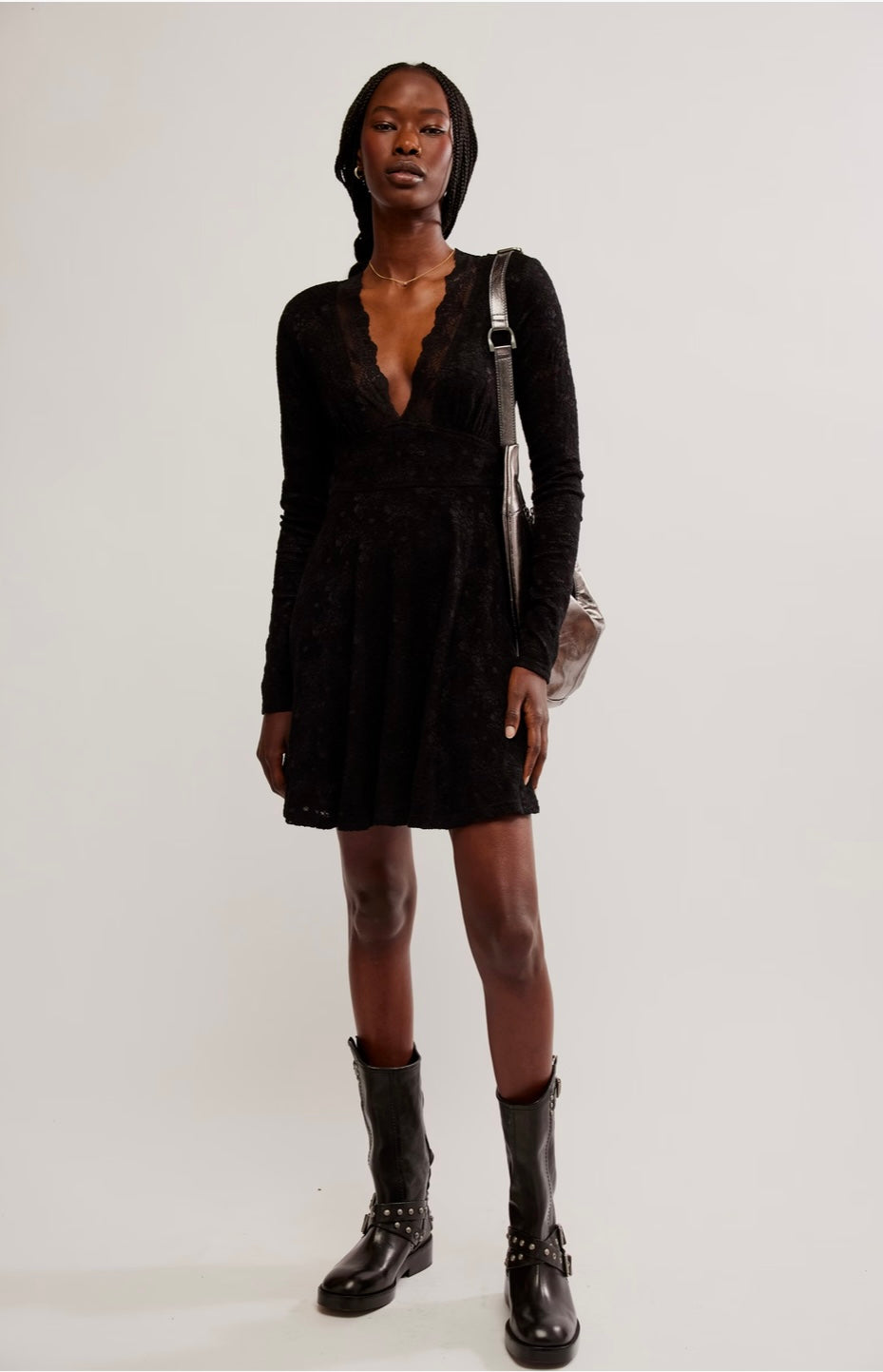 Free People Women's All Yours Mini Dress, Black, Medium Free People Women's All Yours Mini Dress, Black, Medium