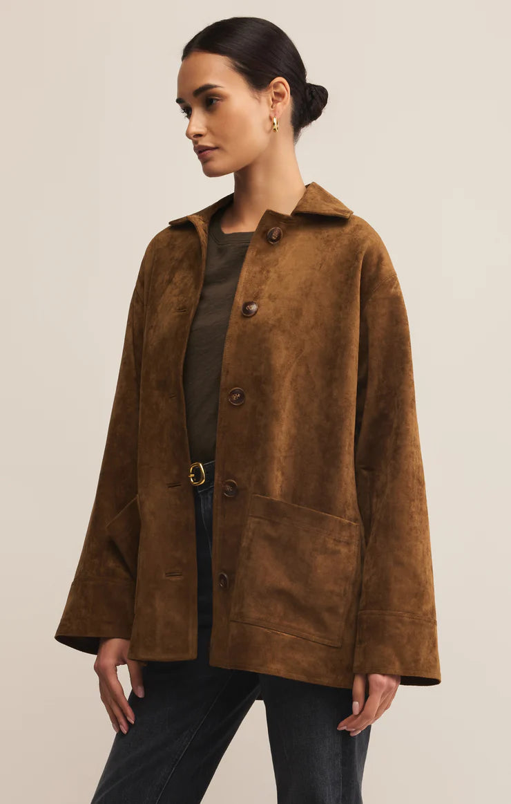 Z Supply Decker Faux Suede Chore Coat | Estella Boutique