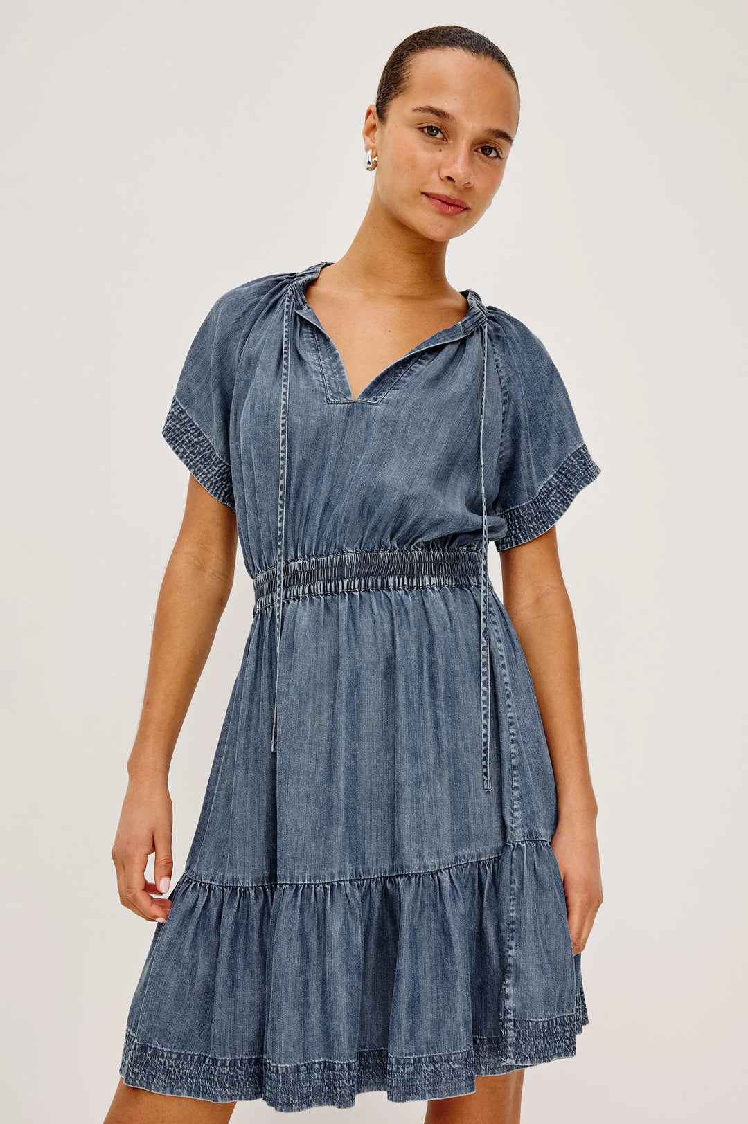 rails denim dress - Women's Westwood front closure Rails Kahlo Denim Dress- Mid