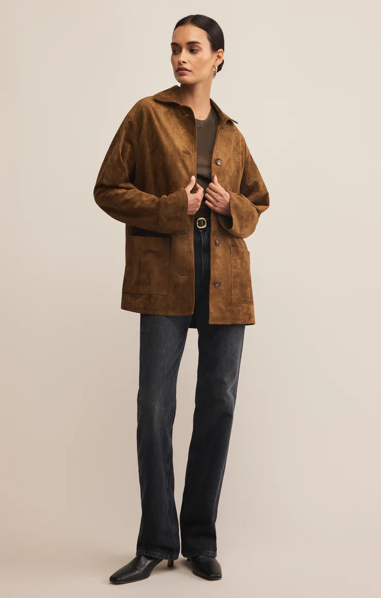 Z Supply Decker Faux Suede Chore Coat | Estella Boutique