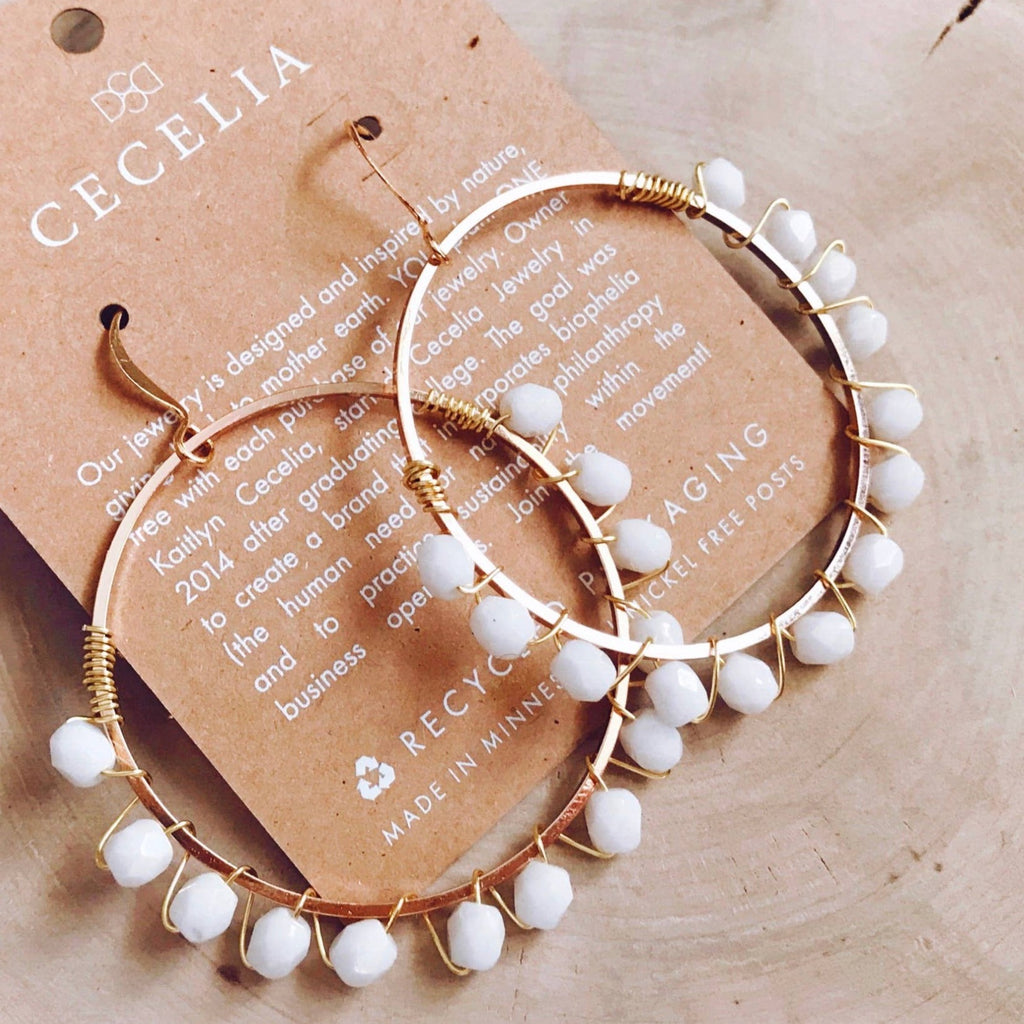 Wire wrapped hoop earrings sales